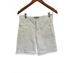 Wit & Wisdom Ladies White Denim Short Pockets 8in Inseam Cotton Polyester Rayon